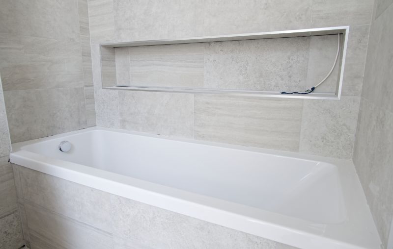 Elegant White Acrylic Bathtub